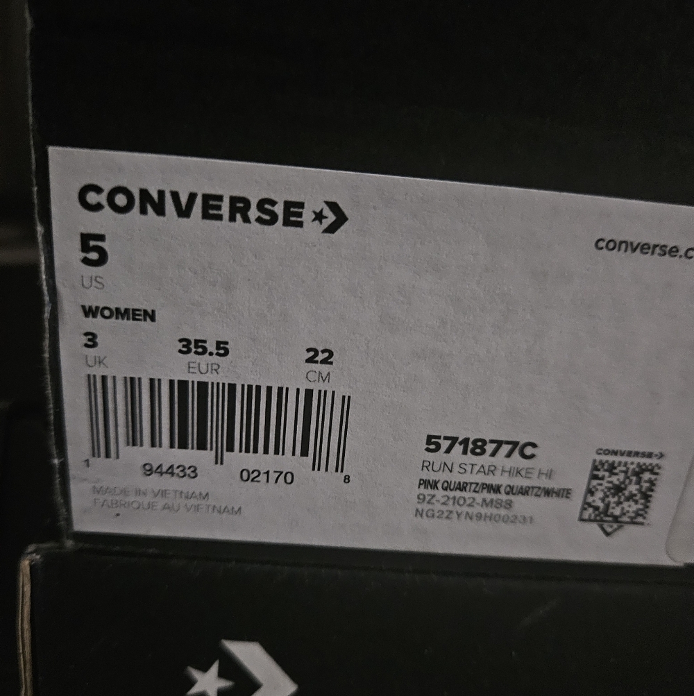 Converse Run Star Hike High Top Pink Floral Natasha Cloud - Picture 6 of 6